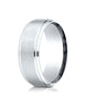 Benchmark-10k-White-Gold-8mm-Comfort-Fit-Satin-Finished-Drop-Beveled-Edge-Carved-Design-Band--Size-4--CF6848610KW04