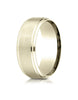 Benchmark-14K-Yellow-Gold-8mm-Comfort-Fit-Satin-Finished-Drop-Beveled-Edge-Carved-Design-Band--Size-4--CF6848614KY04
