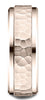 Benchmark-14k-Rose-Gold-8mm-Comfort-Fit-Drop-Bevel-Hammered-Finish-Design-Band--Size-4.5--CF6849014KR04.5
