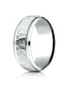 Benchmark-14k-White-Gold-8mm-Comfort-Fit-Drop-Bevel-Hammered-Finish-Design-Band--Size-4--CF6849014KW04