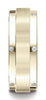 Benchmark-18K-Yellow-Gold-8mm-Comfort-Fit-Pave-set-12-Stone-Diamond-Wedding-Band-Ring--.12Ct.--Size-4.5--CF6871618KY04.5