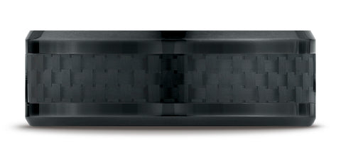 Benchmark-Cobaltchrome-8-mm-Comfort-Fit-Wedding-Band-Ring-with-Black-Carbon-Fiber-Inlay--Size-6.5--CF68900CFBKCC06.5
