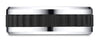 Benchmark-Cobaltchrome-8mm-Comfort-Fit-Beveled-Edge-Black-Titanium-Riveted-Inlay-Design-Ring--Size-6.5--CF68903CC06.5