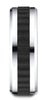 Benchmark-Cobaltchrome-8mm-Comfort-Fit-Beveled-Edge-Black-Titanium-Riveted-Inlay-Design-Ring--Size-7--CF68903CC07