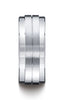 Benchmark-Argentium-Silver-9-mm-Comfort-Fit-Satin-Finished-with-Center-Cut-Design-Wedding-Band--Size-7--CF69352SV07