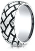 Benchmark-Cobaltchrome-9-mm-Comfort-Fit-Wedding-Band-Ring-with-Blackened-Tread-Pattern--Size-6--CF69456CC06