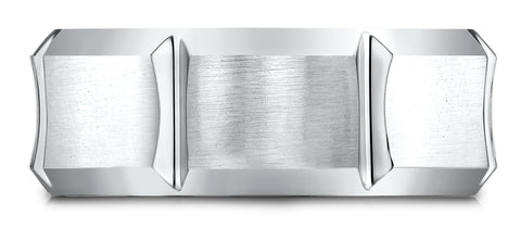Benchmark-Cobaltchrome-9mm-Comfort-Fit-Beveled-Edge-Horizontal-Cut-Concave-Satin-Center-Dsn-Ring--6.5--CF69479CC06.5