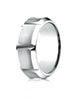 Benchmark-Cobaltchrome-9mm-Comfort-Fit-Beveled-Edge-Horizontal-Cut-Concave-Satin-Center-Des.-Ring-Sz-6--CF69479CC06