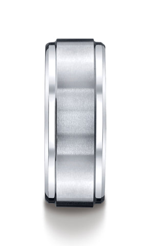 Benchmark-Cobaltchrome-9-mm-Comfort-Fit-Satin-Finished-Stair-Step-Edge-Design-Wedding-Band-Ring--Size-7--CF69486CC07