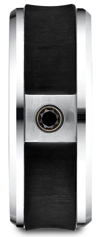 Benchmark-Cobaltchrome-9-mm-Comfort-Fit-Blackened-Concave-Diamond-Ring--0.06ct--Size-7--CF69586CC07