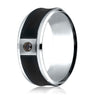 Benchmark-Cobaltchrome-9-mm-Comfort-Fit-Blackened-Concave-Diamond-Ring--0.06ct--Size-6--CF69586CC06