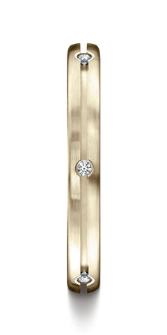 Benchmark-14K-Yellow-Gold-3.5mm-Comfort-Fit-Bezel-Set-6-Stone-Diamond-Eternity-Band--.12Ct--Size-4.5--CF71350014KY04.5