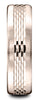 Benchmark-14k-Rose-Gold-6.5mm-Comfort-Fit-Mesh-Center-Satin-Finish-Edge-Design-Band--Size-4.5--CF71650714KR04.5