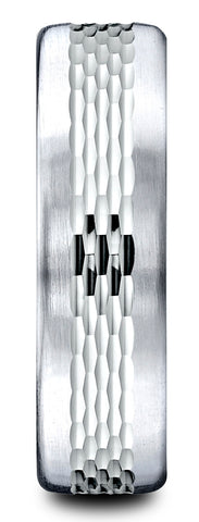 Benchmark-Palladium-6.5mm-Comfort-Fit-Mesh-Center-Satin-Finish-Edge-Design-Band--Size-4.5--CF716507PD04.5