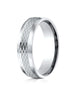 Benchmark-18k-White-Gold-6.5mm-Comfort-Fit-Mesh-Center-Satin-Finish-Edge-Design-Band--Size-4--CF71650718KW04