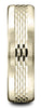 Benchmark-18k-Yellow-Gold-6.5mm-Comfort-Fit-Mesh-Center-Satin-Finish-Edge-Design-Band--Size-4.5--CF71650718KY04.5