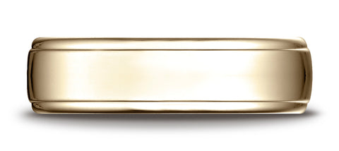 Benchmark-14k-Yellow-Gold-6.5mm-Comfort-Fit-Drop-Edge-High-Polish-Design-Band--Size-4.25--CF71654014KY04.25