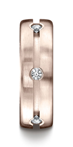 Benchmark-14K-Rose-Gold-7.5mm-Comfort-Fit-Bezel-Set-6-Stone-Diamond-Eternity-Wedding-Band--.36Ct--Sz-4.5--CF71750014KR04.5
