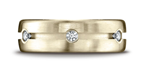 Benchmark-14K-Yellow-Gold-7.5mm-Comfort-Fit-Bezel-Set-6-Stone-Diamond-Eternity-Wedding-Band--.36Ct--Sz-4.25--CF71750014KY04.25