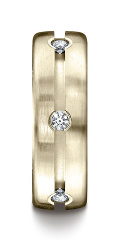 Benchmark-18K-Yellow-Gold-7.5mm-Comfort-Fit-Bezel-Set-6-Stone-Diamond-Eternity-Band--.36Ct--Size-4.5--CF71750018KY04.5