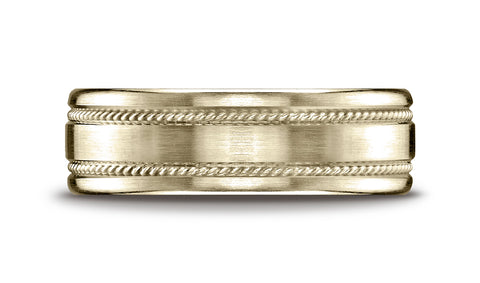 Benchmark-14K-Yellow-Gold-7.5mm-Comfort-Fit-Satin-Finished-Rope-Carved-Design-Wedding-Band-Ring--Size-4.25--CF71750414KY04.25