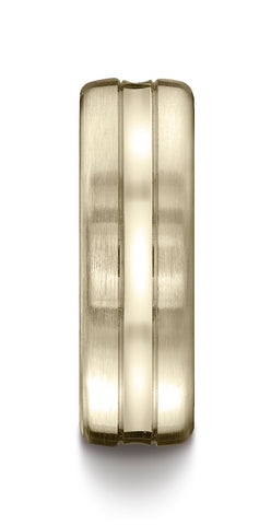 Benchmark-14K-Yellow-Gold-7.5mm-Comfort-Fit-Satin-Finish-High-Polished-Center-Cut-Wedding-Band--Size-4.5--CF71750514KY04.5