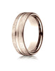 Benchmark-14K-Rose-Gold-7.5mm-Comfort-Fit-Swirled-Finish-Center-Convex-Cut-Design-Wedding-Band--Size-4--CF71750614KR04