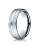 Benchmark-Palladium-7.5mm-Comfort-Fit-Swirled-Finish-Center-Convex-Cut-Design-Wedding-Band-Ring--Size-4--CF717506PD04