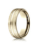 Benchmark-18K-Yellow-Gold-7.5mm-Comfort-Fit-Swirled-Finish-Center-Convex-Cut-Design-Wedding-Band--Size-4--CF71750618KY04