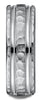 Benchmark-Palladium-7.5mm-Comfort-Fit-Hammered-Finish-Double-High-Polish-Cut-Design-Band--Size-4.5--CF717543PD04.5