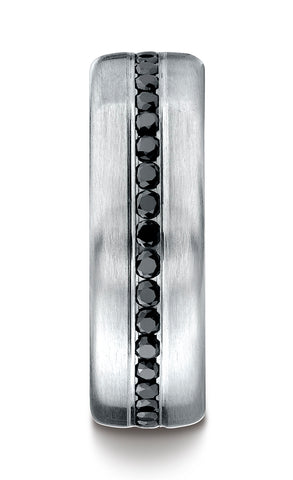 Benchmark-14K-White-Gold-7.5mm-Comfort-Fit-Channel-Set-36-Stone-Black-Diamond-Eternity-Band--.72Ct--4.5--CF71755014KW04.5