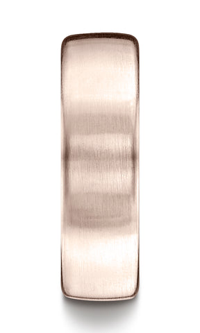 Benchmark-14K-Rose-Gold-7.5mm-Comfort-Fit-Satin-Finish-Design-Wedding-Band-Ring--Size-4.5--CF71756114KR04.5