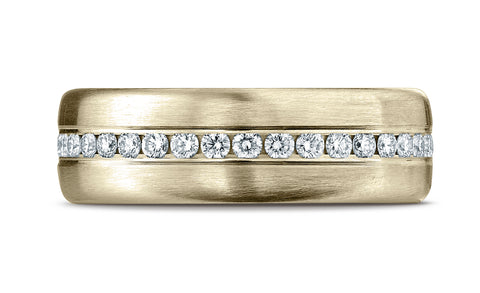 Benchmark-14K-Yellow-Gold-7.5mm-Satin-Finish-Pave-set-Diamond-Eternity-Comfort-Fit-Wedding-Band--Size-4.25--CF71757214KY04.25