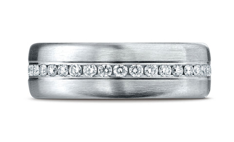 Benchmark-18K-White-Gold-7.5mm-Satin-Finish-Pave-set-Diamond-Comfort-Fit-Wedding-Band-Ring--Size-4.25--CF71757318KW04.25