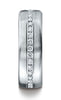Benchmark-14K-White-Gold-7.5mm-Satin-Finish-Pave-set-Diamond-Comfort-Fit-Wedding-Band-Ring--Size-4.5--CF71757314KW04.5