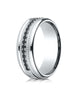 Benchmark-18K-White-Gold-7.5mm-Comfort-Fit-Pave-set-16-Stone-Black-Diamond-Wedding-Band--.32Ct.--Size-4--CF71758018KW04