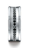 Benchmark-14K-White-Gold-7.5mm-Comfort-Fit-Pave-set-16-Stone-Black-Diamond-Wedding-Band--.32Ct--Sz-4.5--CF71759214KW04.5