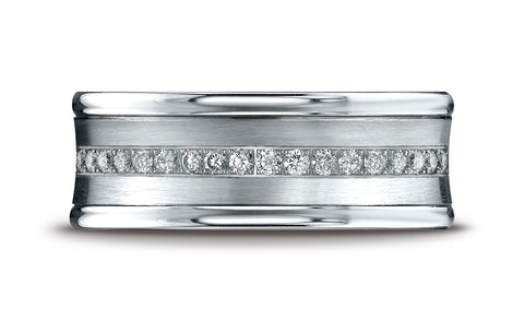 Benchmark-18K-White-Gold-7.5mm-Comfort-Fit-Pave-set-16-Stone-Diamond-Wedding-Band-Ring--.32Ct--Size-4.25--CF71759318KW04.25
