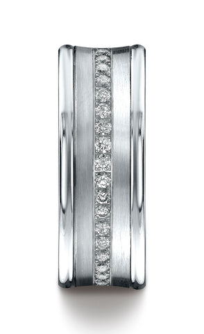 Benchmark-18K-White-Gold-7.5mm-Comfort-Fit-Pave-set-16-Stone-Diamond-Wedding-Band-Ring--.32Ct--Size-4.5--CF71759318KW04.5
