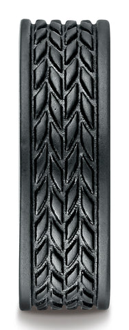 Benchmark-Blackened-Cobaltchrome-7.5-mm-Comfort-Fit-Wedding-Band-Ring-with-Treaded-Pattern--Size-7--CF717869BKCC07