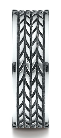 Benchmark-Cobaltchrome-8-mm-Comfort-Fit-Ring-with-treaded-pattern--Size-7--CF717869CC07