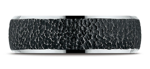 Benchmark-Cobaltchrome-7.5mm-Comfort-Fit-w/-Black-Micro-Hammer-Finish-and-High-Polish-Edges-Band-Size6.5--CF77520CC06.5