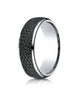Benchmark-Cobaltchrome-7.5mm-Comfort-Fit-w/-Black-Micro-Hammer-Finish-and-High-Polish-Edges-Band-Size6--CF77520CC06