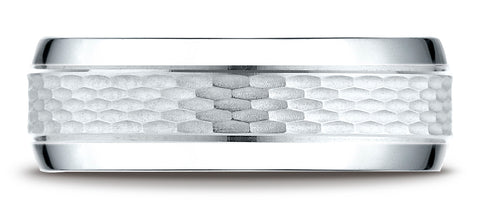 Benchmark-18K-White-Gold-7.5mm-Comfort-Fit-Chain-Link-Center-w/-High-Polish-Beveled-Edge-Band--Size-4.25--CF7754518KW04.25