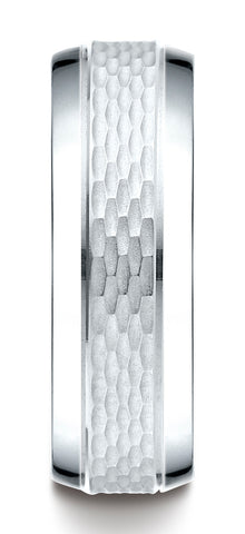 Benchmark-14K-White-Gold-7.5mm-Comfort-Fit-Chain-Link-Center-w/-High-Polish-Beveled-Edge-Band-Size4.5--CF7754514KW04.5