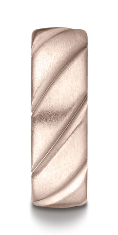 Benchmark-14K-Rose-Gold-Comfort-Fit-Satin-Finished-Swirl-Pattern-Design-Wedding-Band-Ring--Size-4.5--CF7755014KR04.5