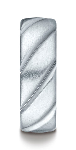 Benchmark-18K-White-Gold-Comfort-Fit-Satin-Finished-Swirl-Pattern-Design-Wedding-Band-Ring--Size-4.5--CF7755018KW04.5