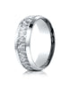 Benchmark-14K-White-Gold-7.5mm-Comfort-Fit-Hammered-Finish-Beveled-Edge-Design-Wedding-Band-Ring--Size-4--CF8750914KW04