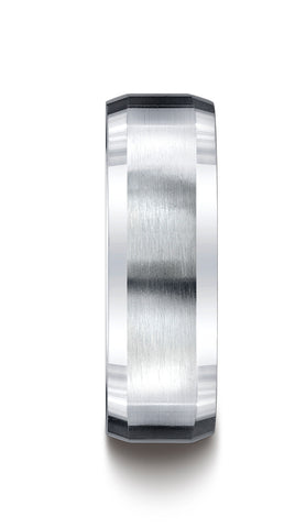 Benchmark-Argentium-Silver-7mm-Comfort-Fit-Four-Sided-Design-Wedding-Band-Ring--Size-7--CF87600SV07