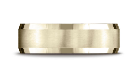 Benchmark-14K-Yellow-Gold-7mm-Comfort-Fit-Satin-Finished-Four-Sided-Carved-Design-Wedding-Band--Size-4.25--CF8760014KY04.25